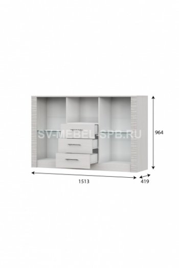 Комод-витрина Гамма 20 (sv) в Черепаново - mebel154.com
