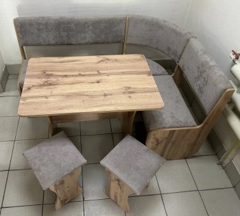Кухонный уголок Миссия V велюр (дуб вотан) в Черепаново - mebel154.com