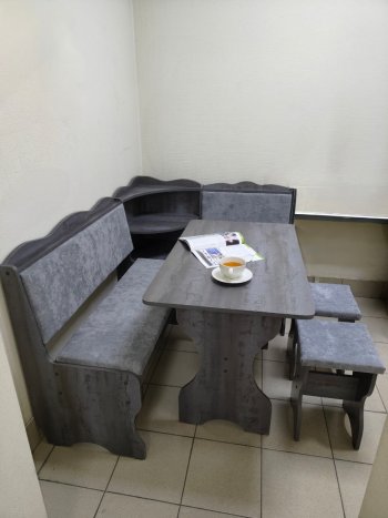 Кухонный уголок Миссия с полкой ткань в Черепаново - mebel154.com