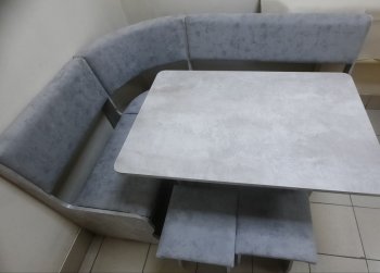 Кухонный уголок Миссия V велюр (цемент) в Черепаново - mebel154.com