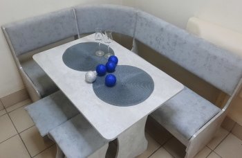 Кухонный уголок Миссия V велюр (цемент) в Черепаново - mebel154.com