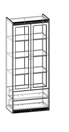 Амадеус шкаф двухстворчатый с ящиками в Черепаново - mebel154.com