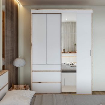 Шкаф-купе Брауни 1.5м в Черепаново - mebel154.com