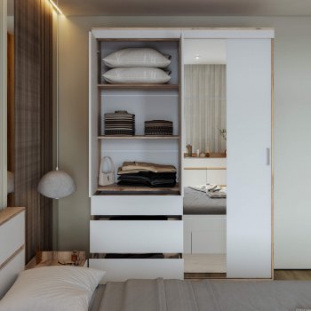 Шкаф-купе Брауни 1.5м в Черепаново - mebel154.com