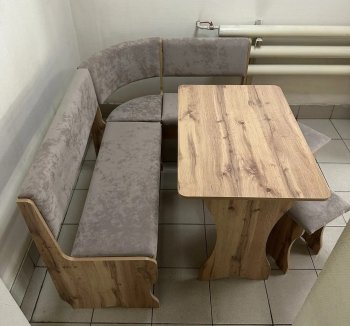 Кухонный уголок Миссия V велюр (дуб вотан) в Черепаново - mebel154.com