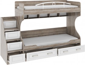 Двухъярусная кровать с приставной лестницей Прованс в Черепаново - mebel154.com