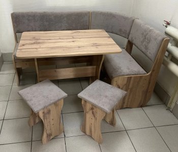 Кухонный уголок Миссия V велюр (дуб вотан) в Черепаново - mebel154.com