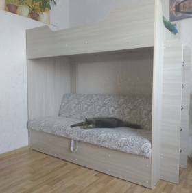 Кровать двухъярусная с диваном в Черепаново - mebel154.com