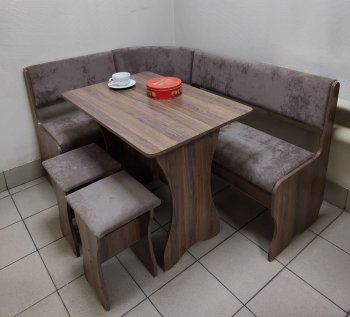 Кухонный уголок Миссия  V велюр(коричневый) в Черепаново - mebel154.com