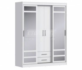 Шкаф-купе Бася СБ-2746 Белый в Черепаново - mebel154.com