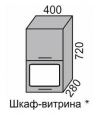 Шкаф верхний 720 ВШ 40-2В витрина горизонтальный Алеся Эконом в Черепаново - mebel154.com
