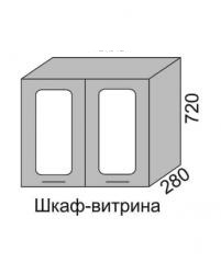 Шкаф верхний 720 ВШ 60В витрина Алеся Эконом в Черепаново - mebel154.com